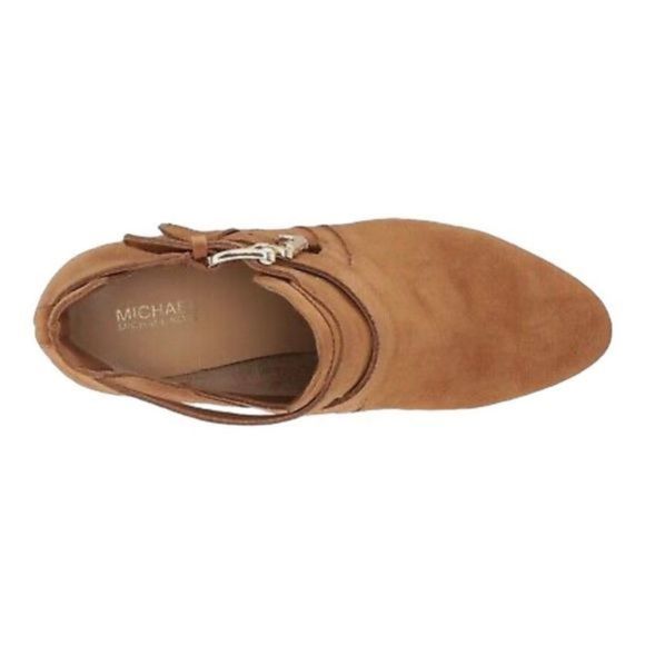 NEW WITH BOX & GIFT BOX- Michael Kors Walden Suede Bootie, Size 9.5 Acorn - Picture 2 of 6